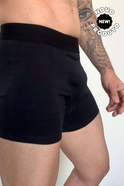 Cueca com Bolsinho - Preto